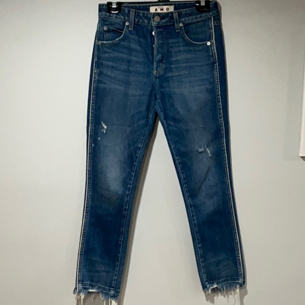 AMO Blue Distressed Jeans